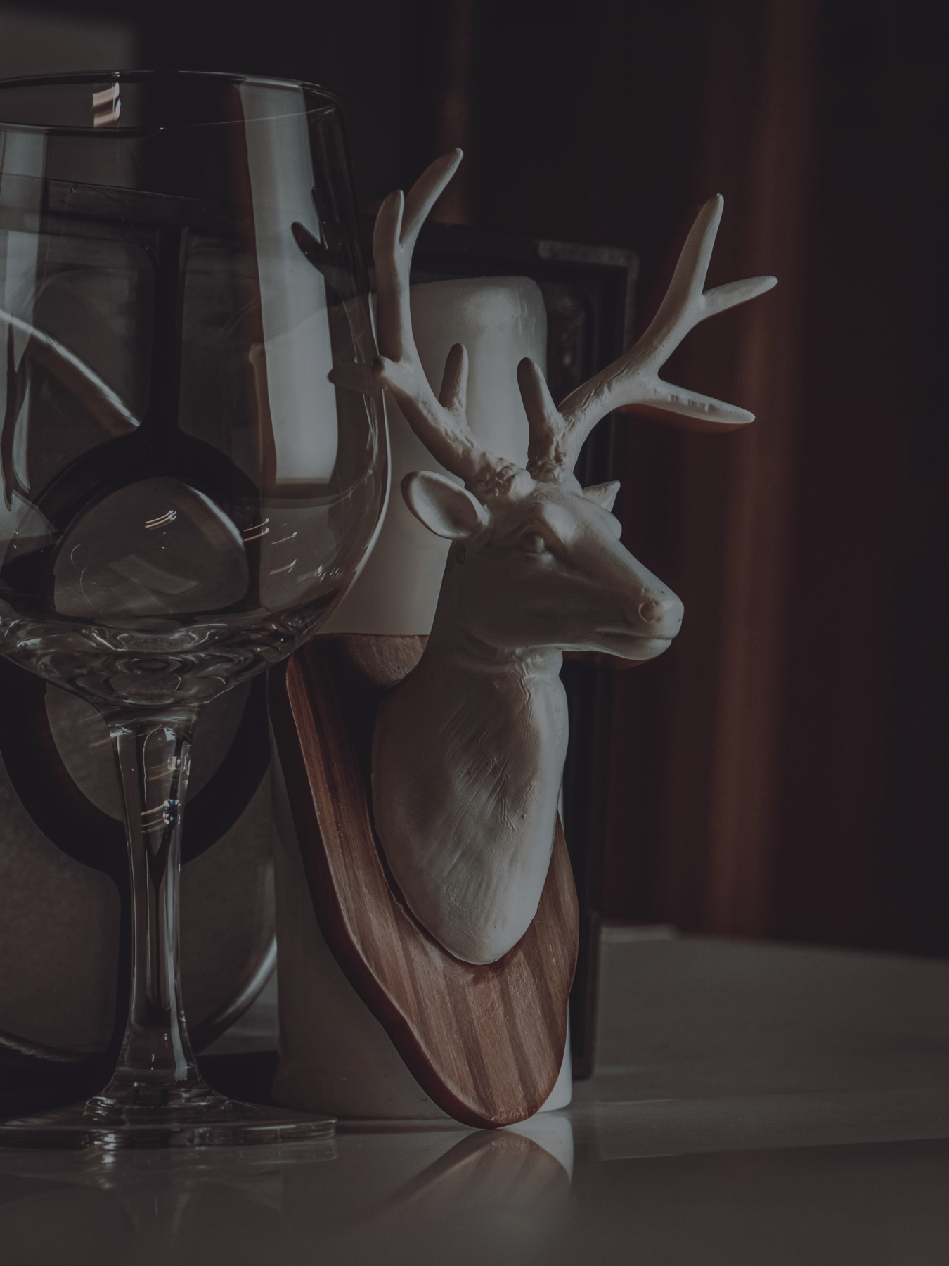 Curated sculptural home object styled in dark moody home aesthetic